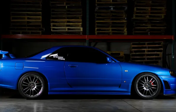 Picture horizon, car, Nissan, skyline, sky, Nissan, gtr, r34, the fast and the furious 4