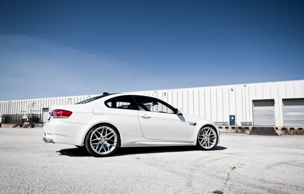 Picture the sky, BMW, BMW, composition, white, white, E92, the rear part