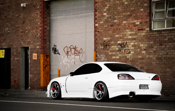 Picture S15, Silvia, Nissan, white, rear, PEOPLE