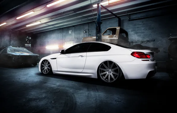 Picture BMW, garage, BMW, white, white