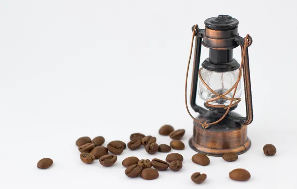 Picture lamp, coffee, grain, brown
