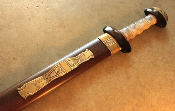 Picture decorated, sword short, Gladius