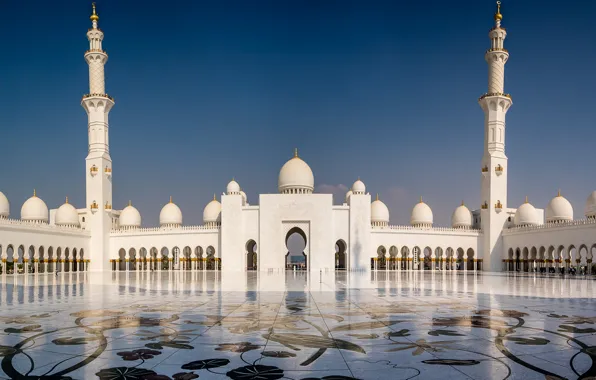 Picture Abu Dhabi, UAE, The Sheikh Zayed Grand mosque, Grand mosque