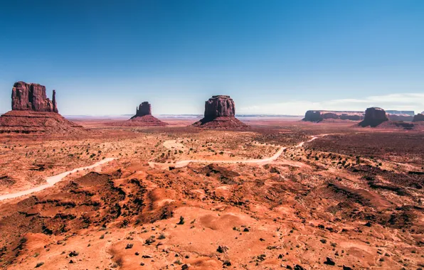 Picture sand, the sky, mountains, desert, valley, AZ, Utah, USA, USA, Sky, Rock, desert, Arizona, Sand, …