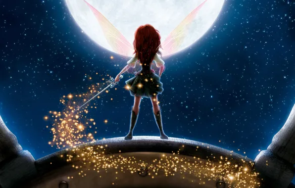 Picture stars, wings, The moon, fairy, Disney, sword, Disney, The Pirate Fairy