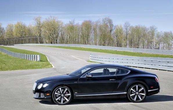 Picture car, auto, Bentley, side view, track, Continental GT Speed, The Le Mans Edition