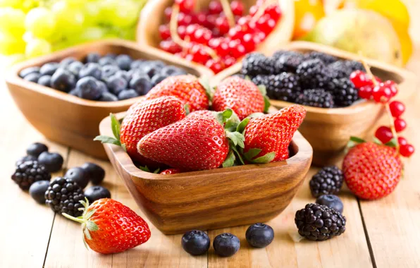 Picture berries, strawberry, Cup, fresh, currants, BlackBerry, strawberry, blueberries, berries