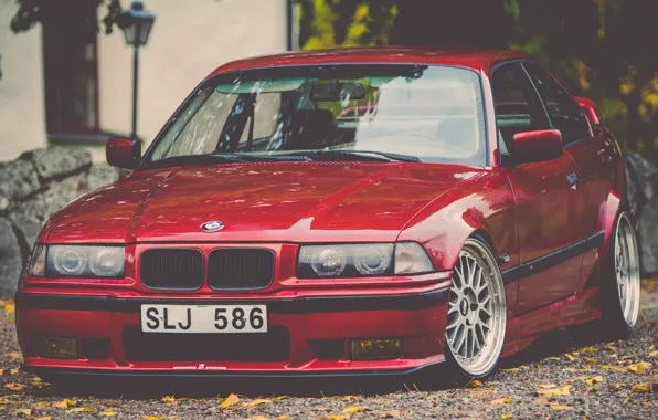 Picture tuning, bmw, BMW, red, stance, E36