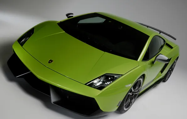 Picture car, green, Lamborghini, Superleggera, Gallardo, front, LP570-4