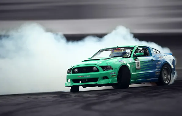 Picture Mustang, Ford, Drift, Smoke, Tuning, Hawks, Competition, Sportcar