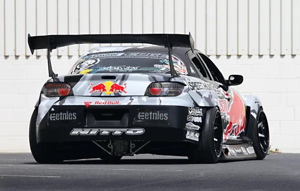 Picture Mazda, Drift, Tuning, Team, RX-8, Competition, Rims, Widebody, Sportcar, Spoiler, Red-Bull Racing