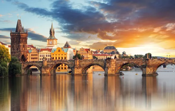 Picture summer, the city, blur, Prague, Czech Republic, bokeh, Prague, view, travel, Praga, Charles bridge, wallpaper., …
