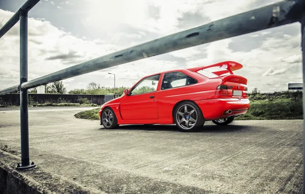 Picture car, machine, red, Wallpaper, red, car, ford, Ford, auto, wallpapers, walls, cosworth, escort, Cosworth, escort