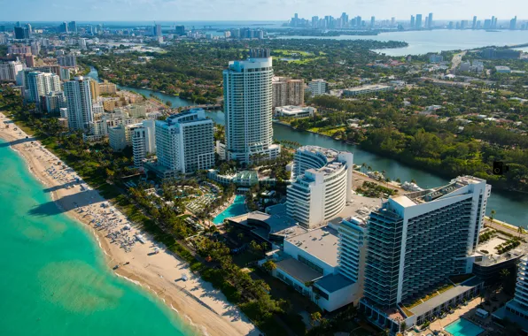 Picture beach, height, Miami, FL, panorama, Miami, florida, vice city