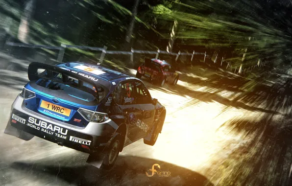 Picture rally, rally, subaru impreza, race, Subaru, Gran Turismo 5, render, video game