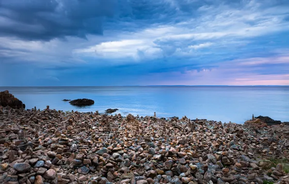 Picture sea, stones, coast, Sweden, Sweden