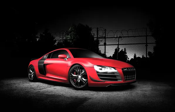 Picture Audi, Audi, tuning, sports car, car, red, autowalls