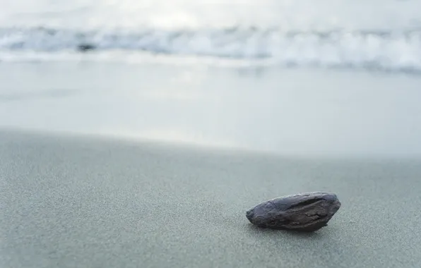 Picture sand, sea, wave, beach, water, macro, nature, grey, shore, stone, calm, silver