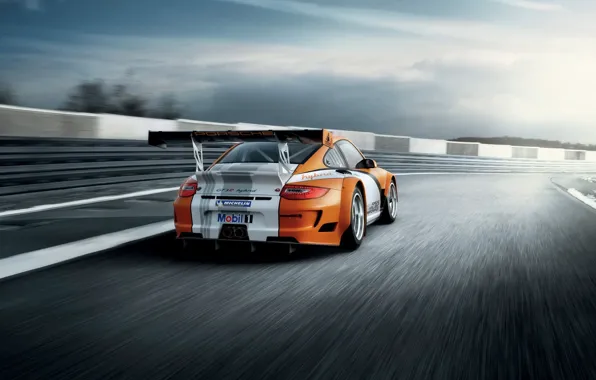 Picture track, race, sports car, Porsche, Porsche 911