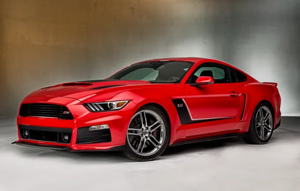 Picture red, Mustang, Ford, Mustang, Red, Ford, Roush, 2015, Stage 3