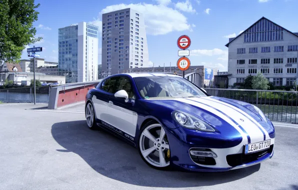 Picture photo, Porsche, Tuning, Blue, Car, Gemballa, 2015, GTP 720