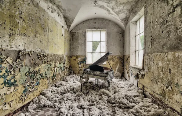 Picture music, room, piano
