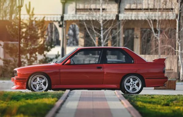 Picture red, BMW, BMW, red, side, side, E30, E30