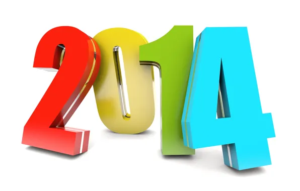 Picture color, background, figures, new year, 2014