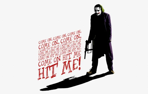 Picture Joker, costume, machine, The Dark Knight, words, Joker, Heath Ledger, Heath Ledger, The Dark Knight