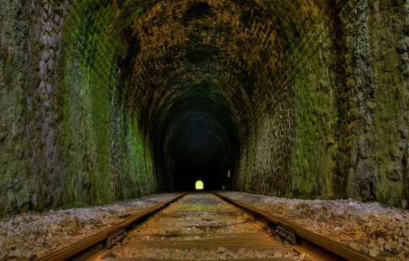Picture road, rails, the tunnel, 154