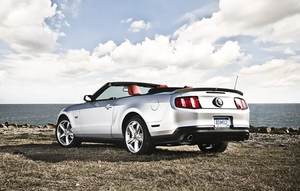 Picture auto, landscape, nature, The sky, convertible, cars, auto, wallpapers, Muscle car, Ford mustang