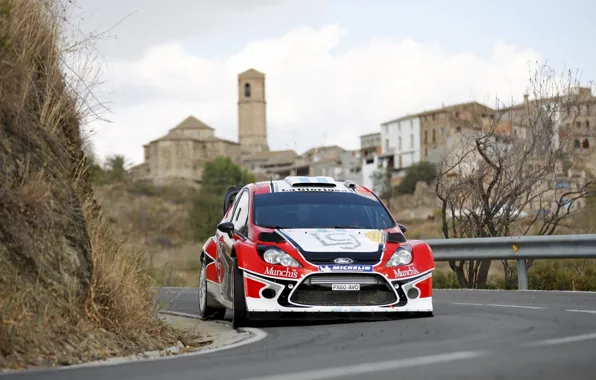 Picture Ford, Road, The city, Sport, Race, WRC, Rally, Fiesta, The front