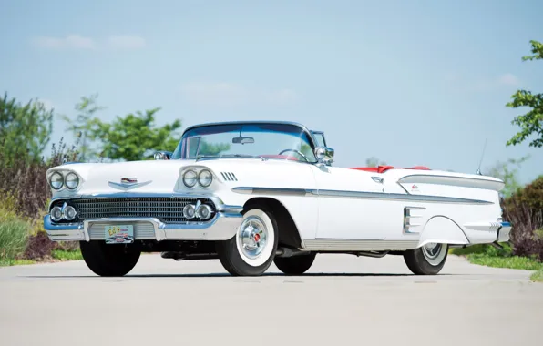 Picture Chevrolet, Chevrolet, Bel Air, the front, Impala, Convertible, 1958