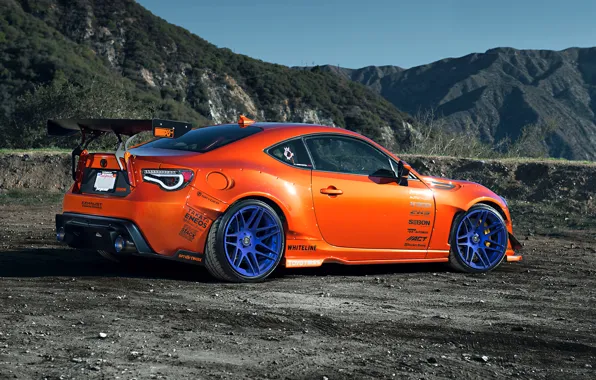 Picture Orange, Toyota, Mountain, Style, Tuning, Wheels, Rims, Widebody, FR-S, Scion, Spoilers