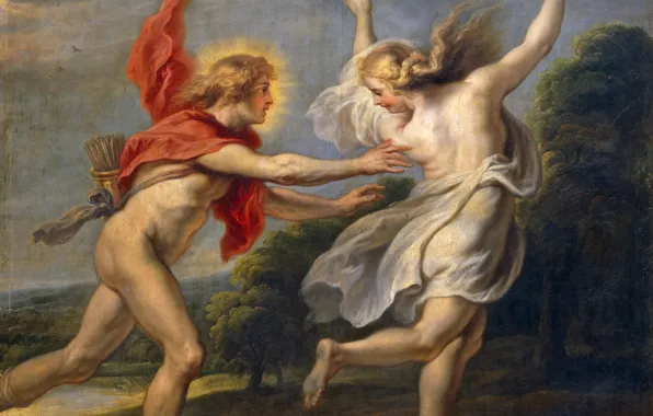 Picture picture, mythology, Cornelis de Vos, Apollo and Daphne