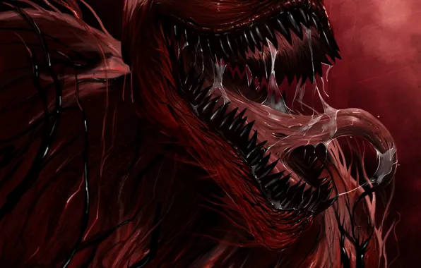 Picture language, mouth, saliva, Marvel, Comics, Carnage, Carnage, supervillain, Ripper