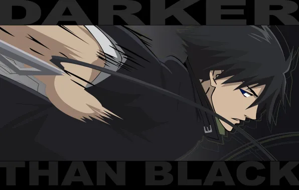 Picture attack, blow, black cloak, Darker than Black, Hei, the contractor, by Yuji Iwahara
