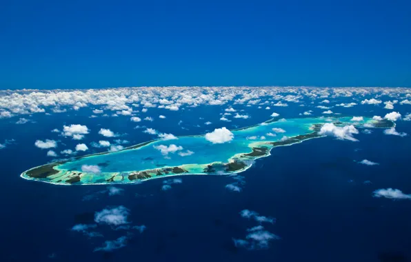 Picture the sky, clouds, island, Tahiti, tahiti