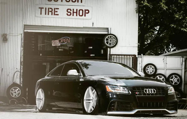 Picture Audi, Auto, The fence, Tuning, Machine, Landing, Service, Tires
