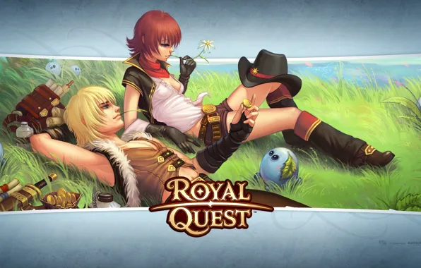 Picture field, girl, guy, Royal Quest, Katauri Interactive