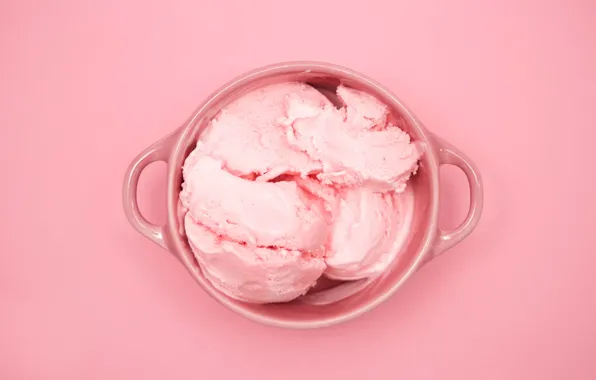 Picture Cup, Pink cubed, strawberry ice cream