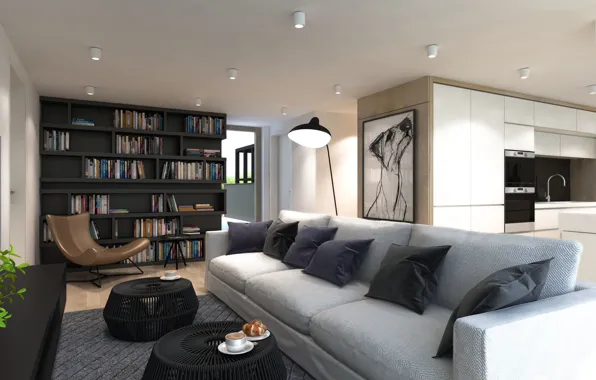 Picture interior, apartment, living space