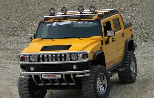 Picture yellow, jeep, hummer, hannibal