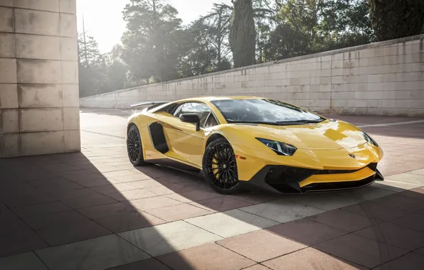 Picture Lamborghini, yellow, Aventador, Superveloce, LP-750