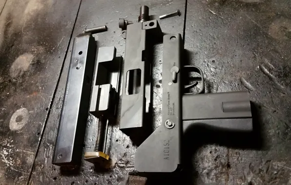 Picture details, compact, the gun, disassembled, MAC-10, Ingram