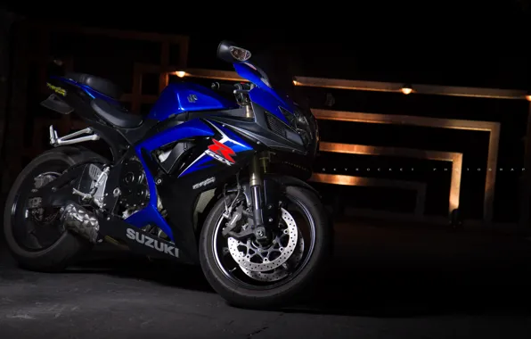 Picture light, blue, motorcycle, suzuki, bike, blue, Suzuki, supersport, gsx-r600