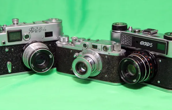 Picture BACKGROUND, GREEN, RARITY, CASE, CAMERAS, LENSES, FED, FED
