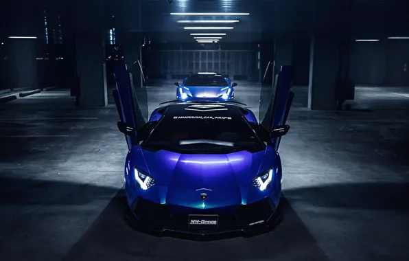 Picture Lamborghini, Car, Purple, Front, LP700-4, Aventador, Wrap, MM-Design