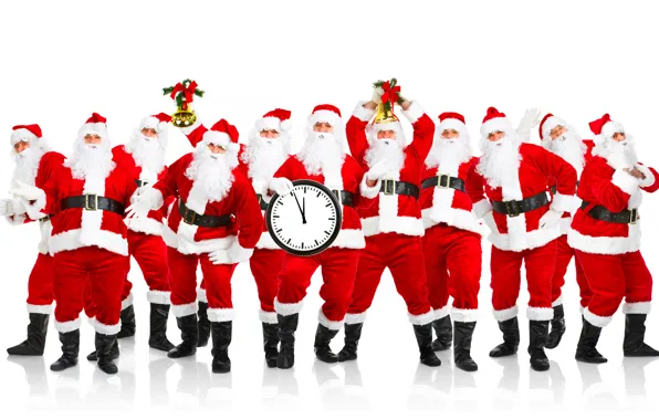 Picture new year, white background, Santa, grandfather frost