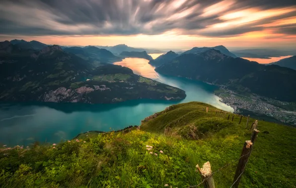 Picture mountains, lake, Switzerland, Alps, panorama, Switzerland, Alps, Lake Lucerne, Lake Lucerne, Lake Lucerne